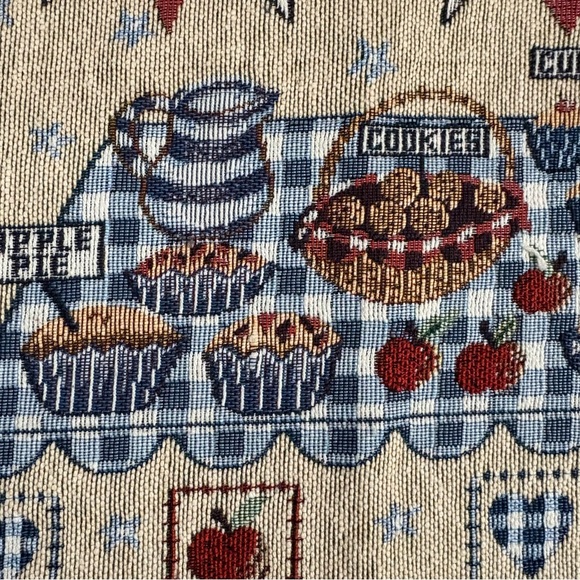 Set Of 4 Bake Sale Tapestry Placemat 12x18 Needlepoint Cottagecore Grannycore - Picture 8 of 11